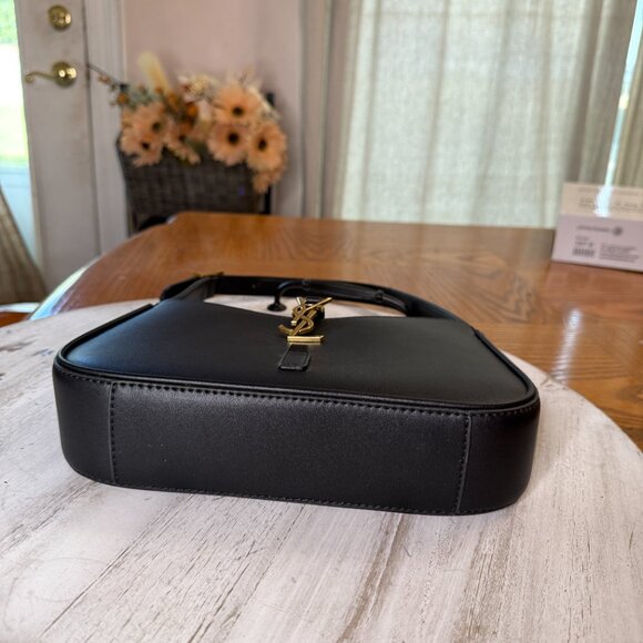 Black Shoulder Bag with Gold Hardware | Designer Inspired - Picture 7 of 16